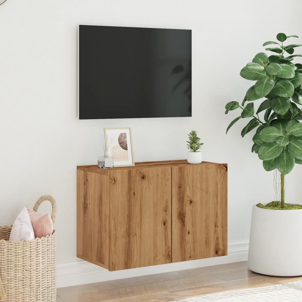 VidaXL Tv-meubel wandgemonteerd 60x30x41 cm artisanaal eikenkleurig