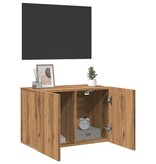 VidaXL Tv-meubel wandgemonteerd 60x30x41 cm artisanaal eikenkleurig