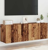 VidaXL Tv-meubels 2 st wandgemonteerd 60x30x41 cm oud houtkleurig