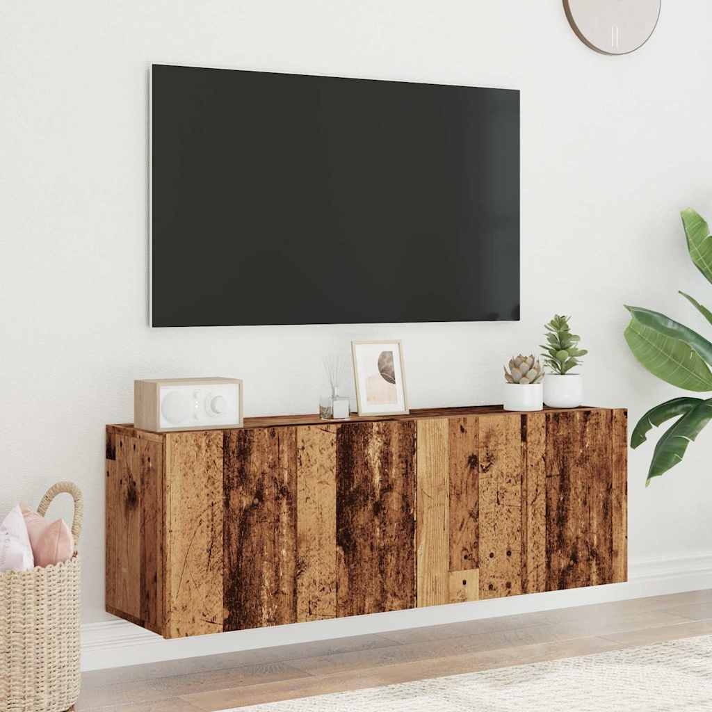 VidaXL Tv-meubels 2 st wandgemonteerd 60x30x41 cm oud houtkleurig