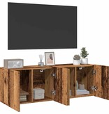 VidaXL Tv-meubels 2 st wandgemonteerd 60x30x41 cm oud houtkleurig