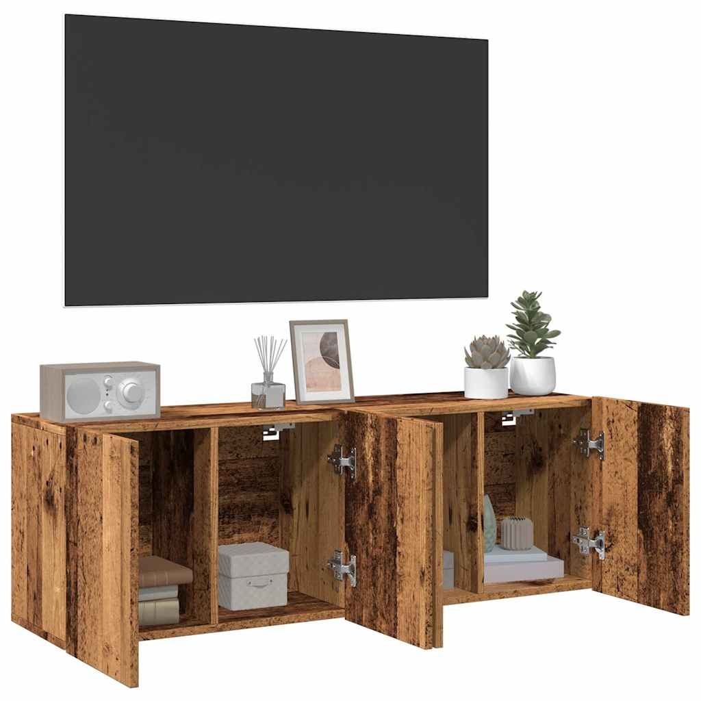 VidaXL Tv-meubels 2 st wandgemonteerd 60x30x41 cm oud houtkleurig