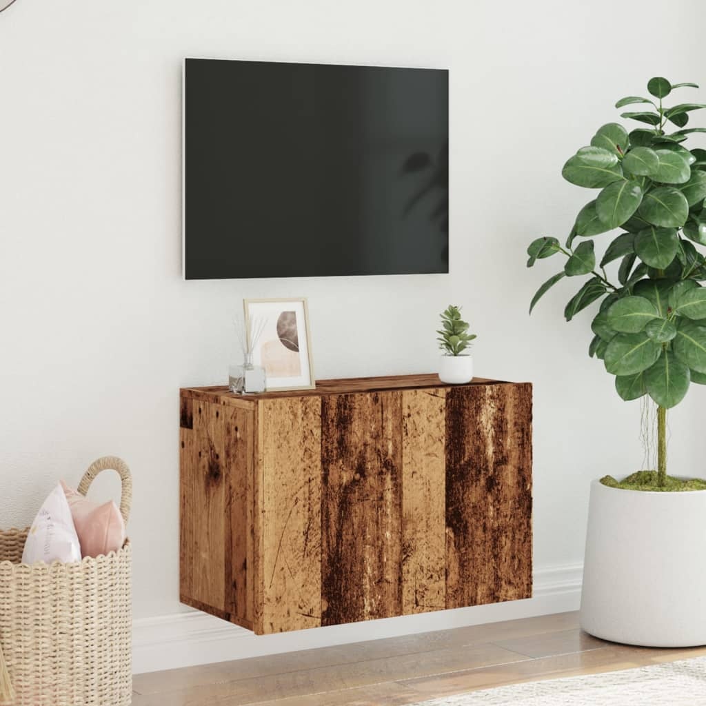 VidaXL Tv-meubel wandgemonteerd 60x30x41 cm oud houtkleurig