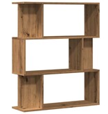VidaXL Boekenkast 80x24x96 cm bewerkt hout artisanaal eikenkleur