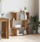 VidaXL Boekenkast 80x24x96 cm bewerkt hout artisanaal eikenkleur