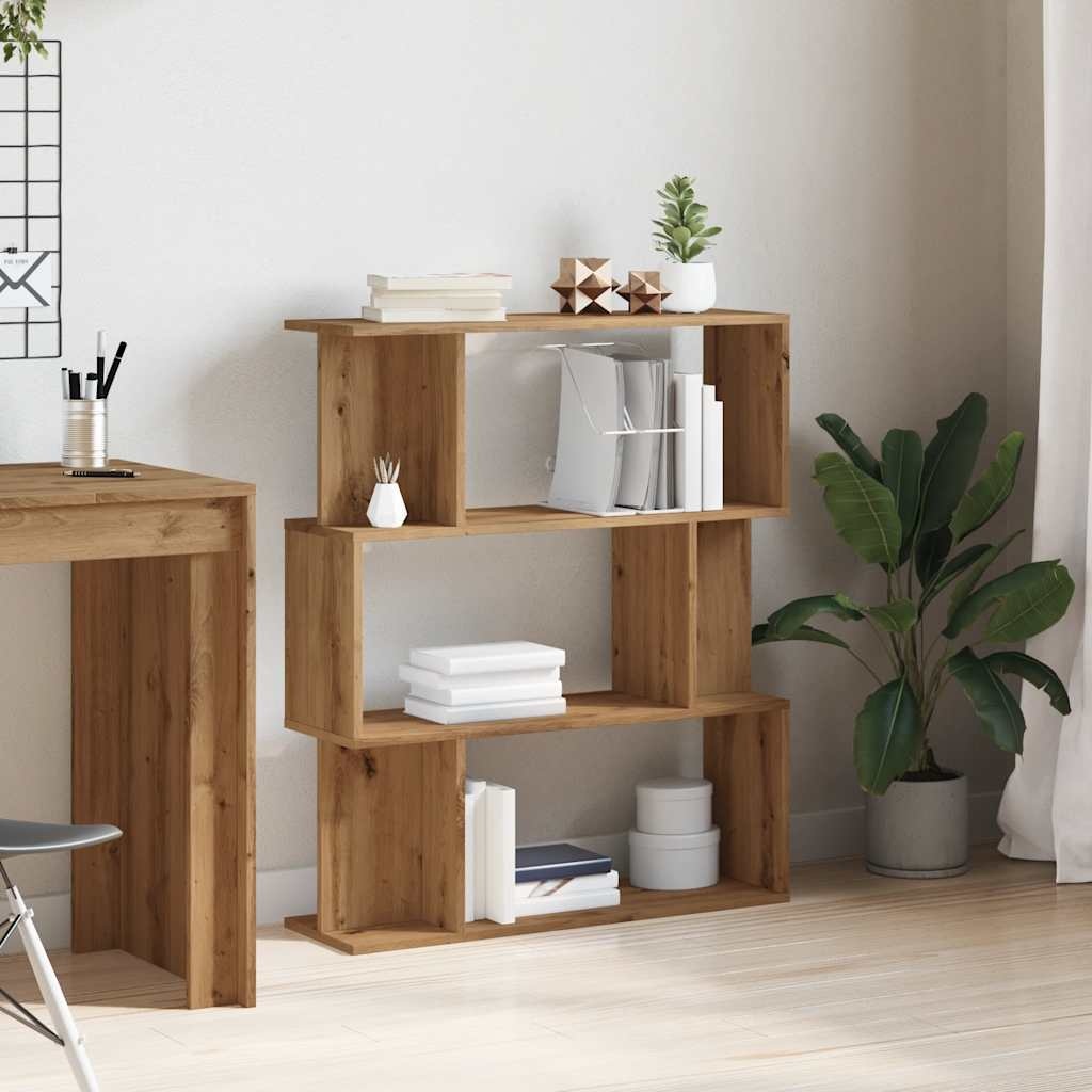 VidaXL Boekenkast 80x24x96 cm bewerkt hout artisanaal eikenkleur