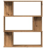 VidaXL Boekenkast 80x24x96 cm bewerkt hout artisanaal eikenkleur