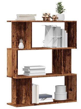 VidaXL Boekenkast 80x24x96 cm bewerkt hout oud houtkleurig