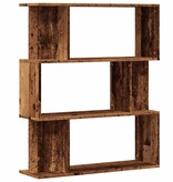VidaXL Boekenkast 80x24x96 cm bewerkt hout oud houtkleurig