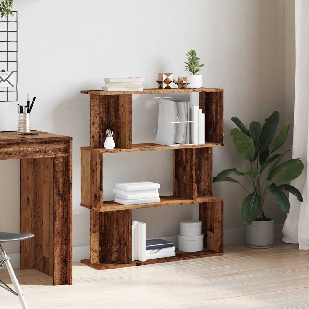 VidaXL Boekenkast 80x24x96 cm bewerkt hout oud houtkleurig