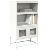 VidaXL Hoge kast 68x39x123 cm staal wit