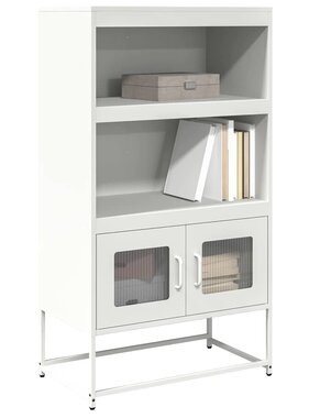 VidaXL Hoge kast 68x39x123 cm staal wit