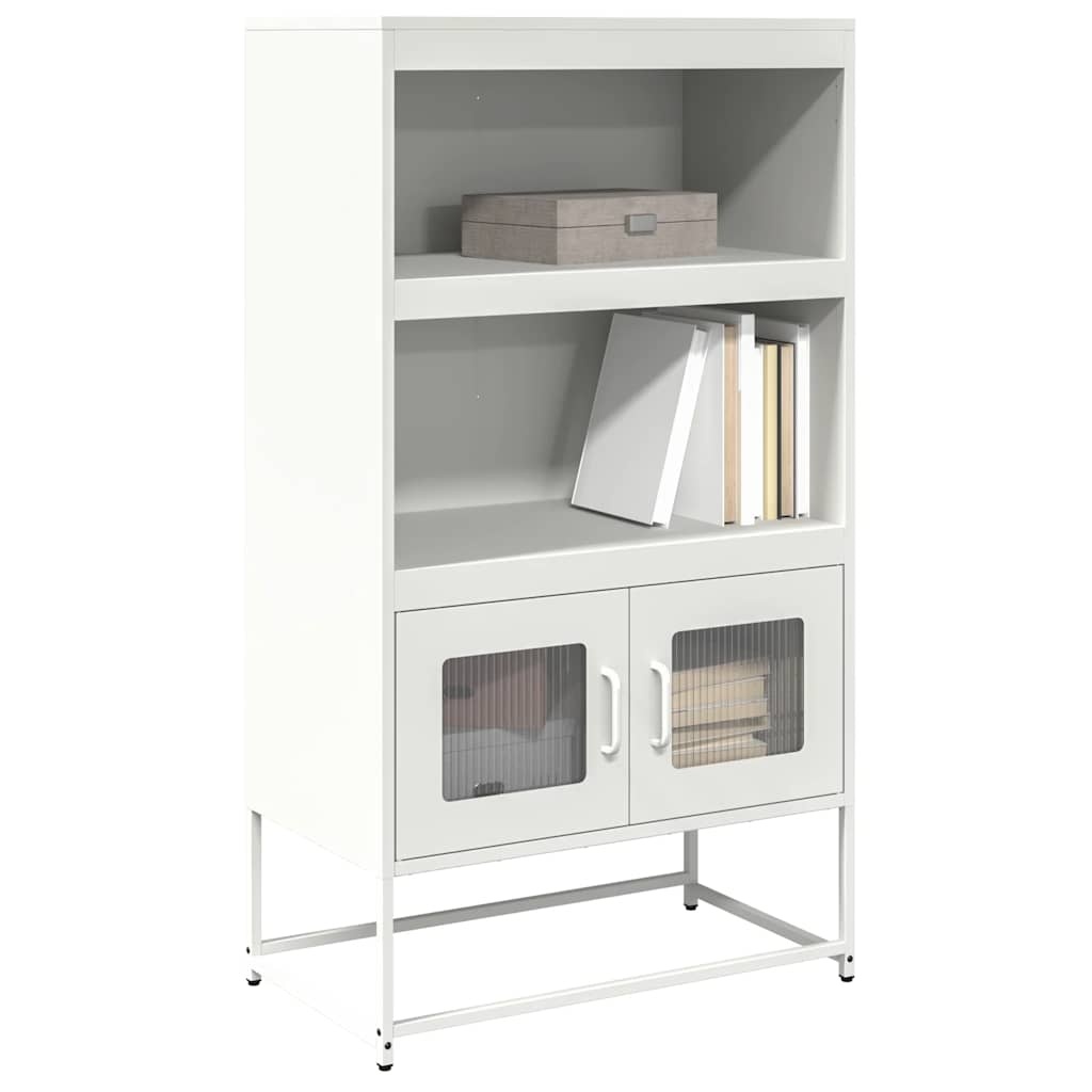 VidaXL Hoge kast 68x39x123 cm staal wit