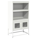 VidaXL Hoge kast 68x39x123 cm staal wit