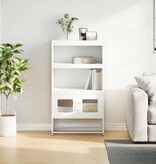 VidaXL Hoge kast 68x39x123 cm staal wit