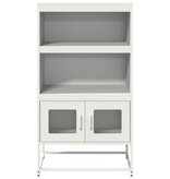 VidaXL Hoge kast 68x39x123 cm staal wit