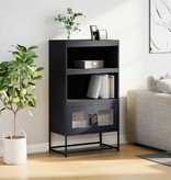 VidaXL Hoge kast 68x39x123 cm staal antracietkleurig