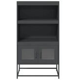VidaXL Hoge kast 68x39x123 cm staal antracietkleurig