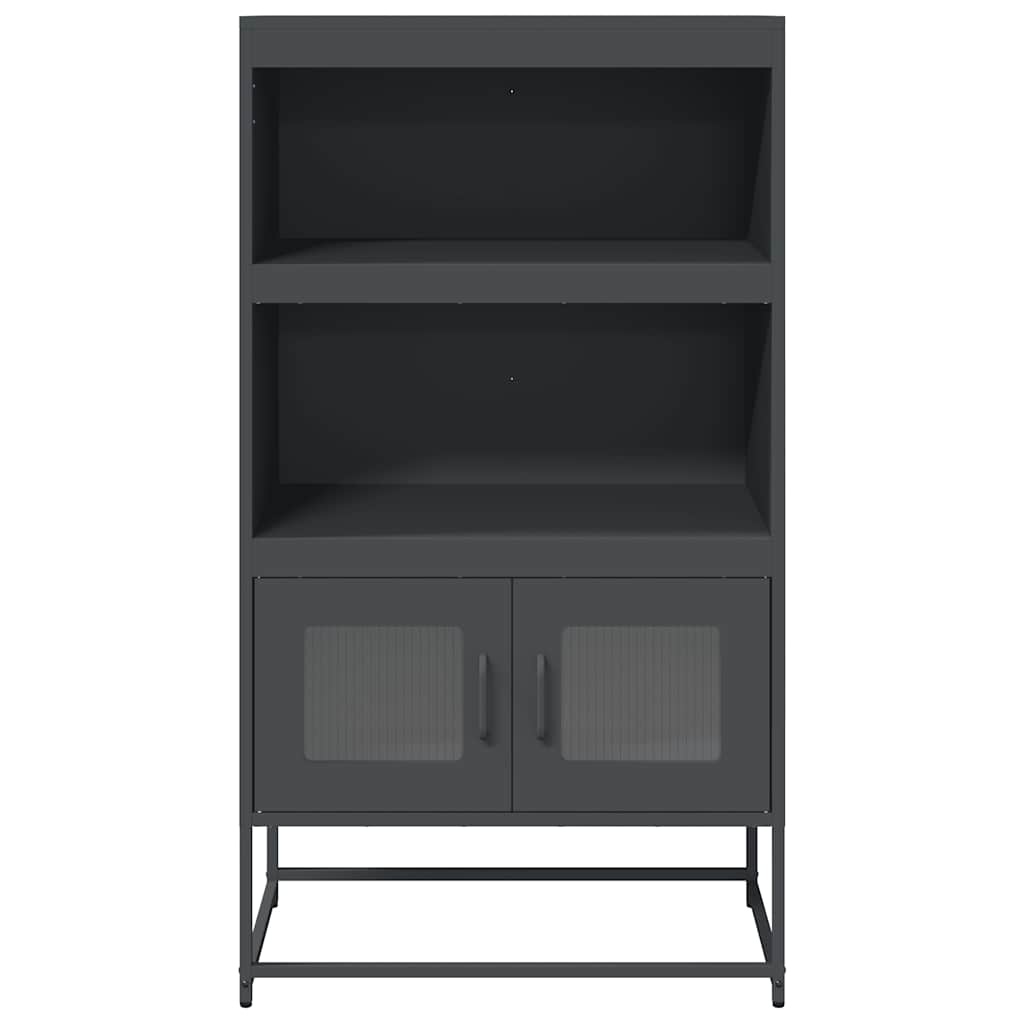 VidaXL Hoge kast 68x39x123 cm staal antracietkleurig