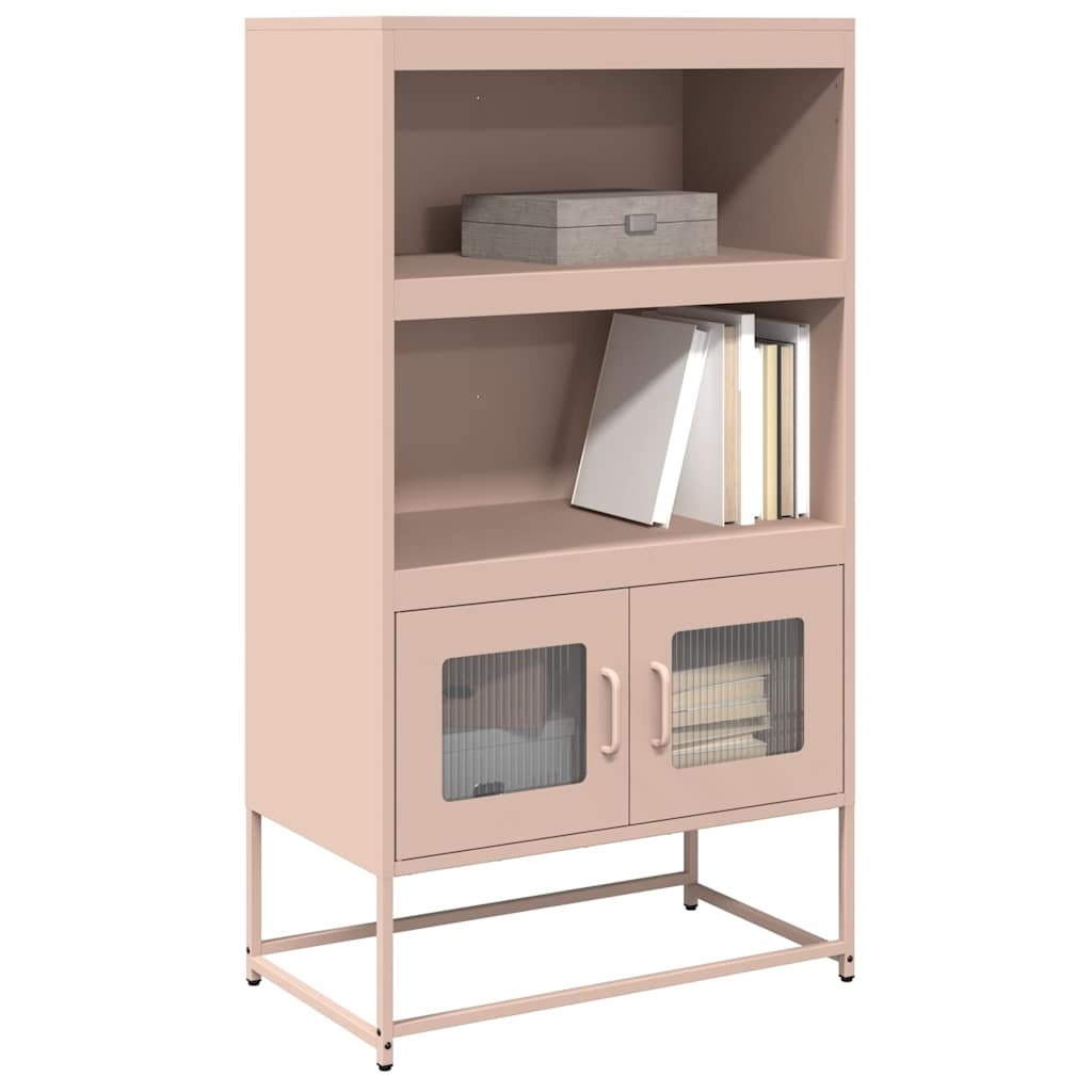 VidaXL Hoge kast 68x39x123 cm staal roze