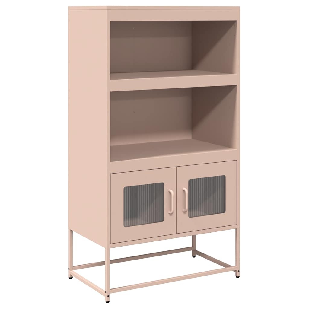 VidaXL Hoge kast 68x39x123 cm staal roze