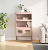 VidaXL Hoge kast 68x39x123 cm staal roze