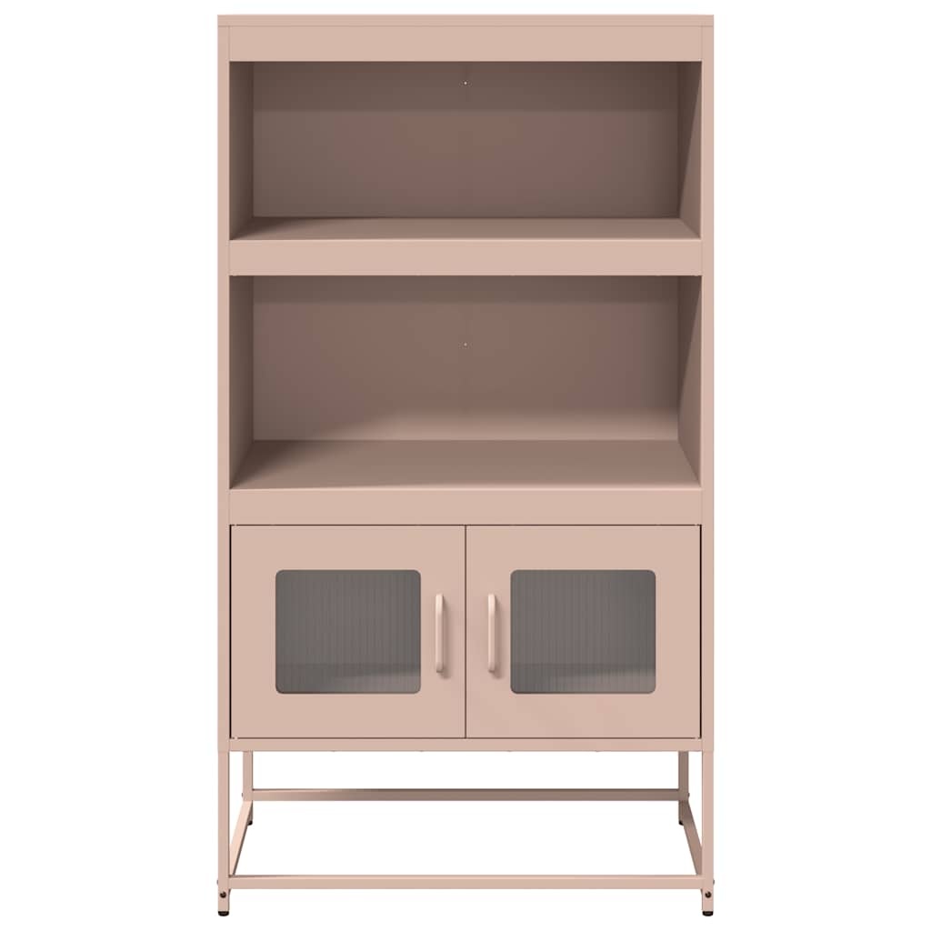 VidaXL Hoge kast 68x39x123 cm staal roze