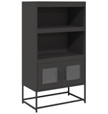 VidaXL Hoge kast 68x39x123 cm staal zwart