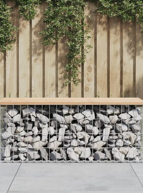 VidaXL Tuinbank Schanskorfontwerp 103x44x42 cm massief grenenhout