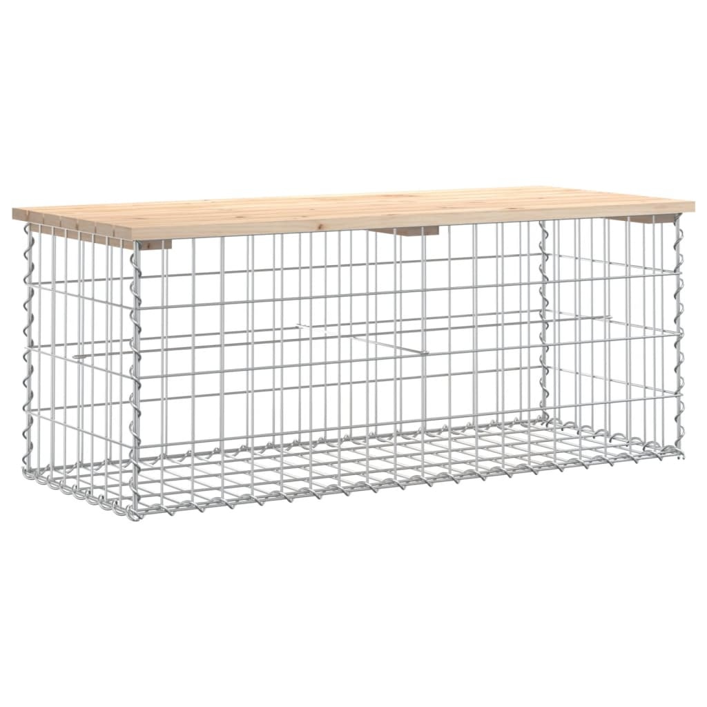 VidaXL Tuinbank Schanskorfontwerp 103x44x42 cm massief grenenhout