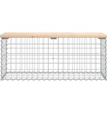 VidaXL Tuinbank Schanskorfontwerp 103x44x42 cm massief grenenhout