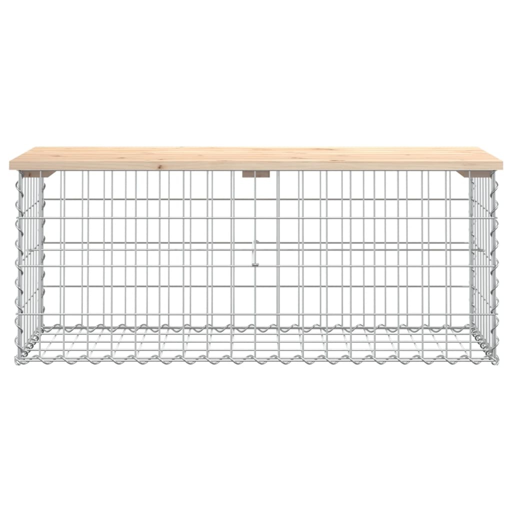 VidaXL Tuinbank Schanskorfontwerp 103x44x42 cm massief grenenhout
