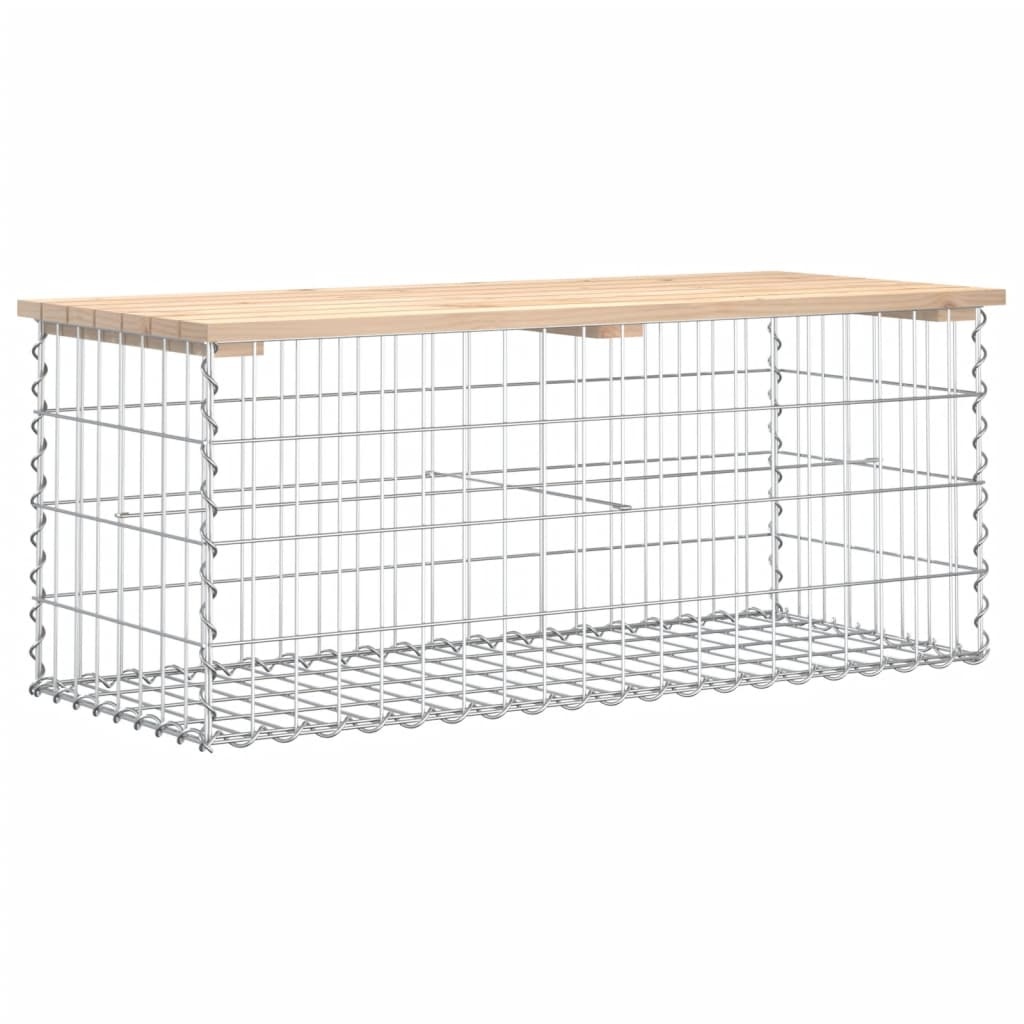 VidaXL Tuinbank Schanskorfontwerp 103x44x42 cm massief grenenhout