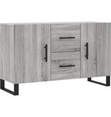 VidaXL Dressoir 100x36x60 cm bewerkt hout grijs sonoma eikenkleurig