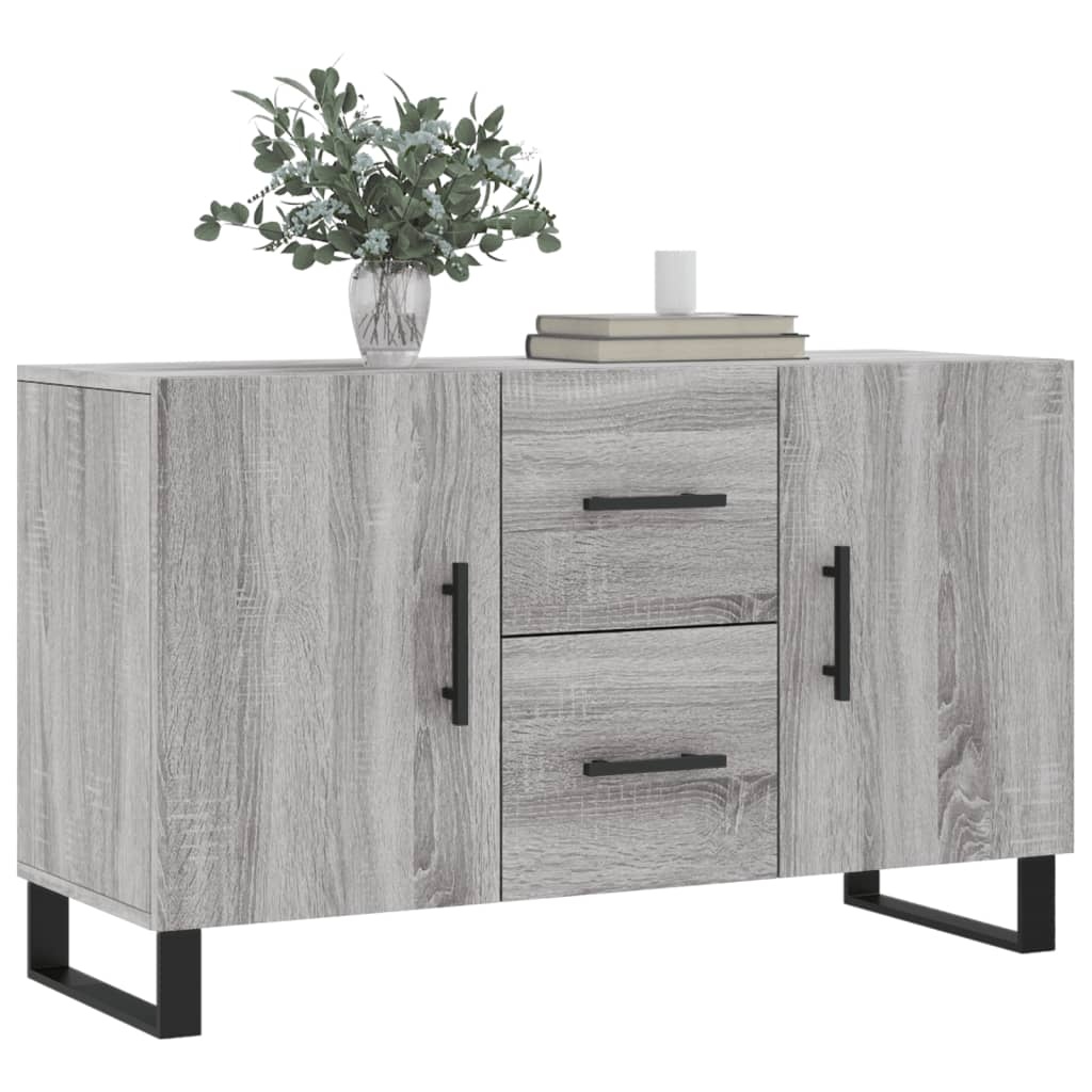 VidaXL Dressoir 100x36x60 cm bewerkt hout grijs sonoma eikenkleurig