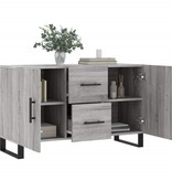 VidaXL Dressoir 100x36x60 cm bewerkt hout grijs sonoma eikenkleurig