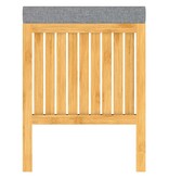 VidaXL 2-in-1 Wasmand met zitkussen 39x39x52,5 cm bamboe