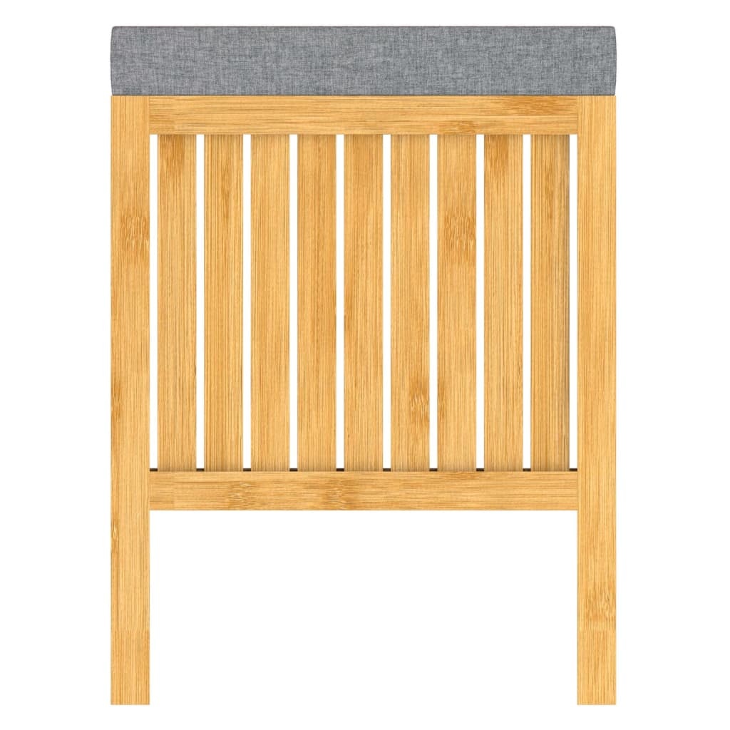 VidaXL 2-in-1 Wasmand met zitkussen 39x39x52,5 cm bamboe