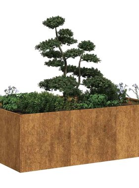 VidaXL Plantenbak roestig 120x80x40 cm weervast staal