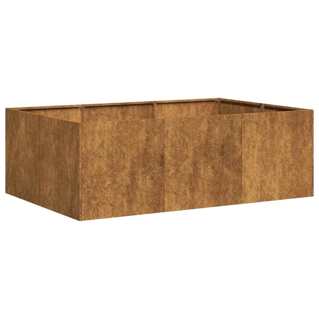 VidaXL Plantenbak roestig 120x80x40 cm weervast staal