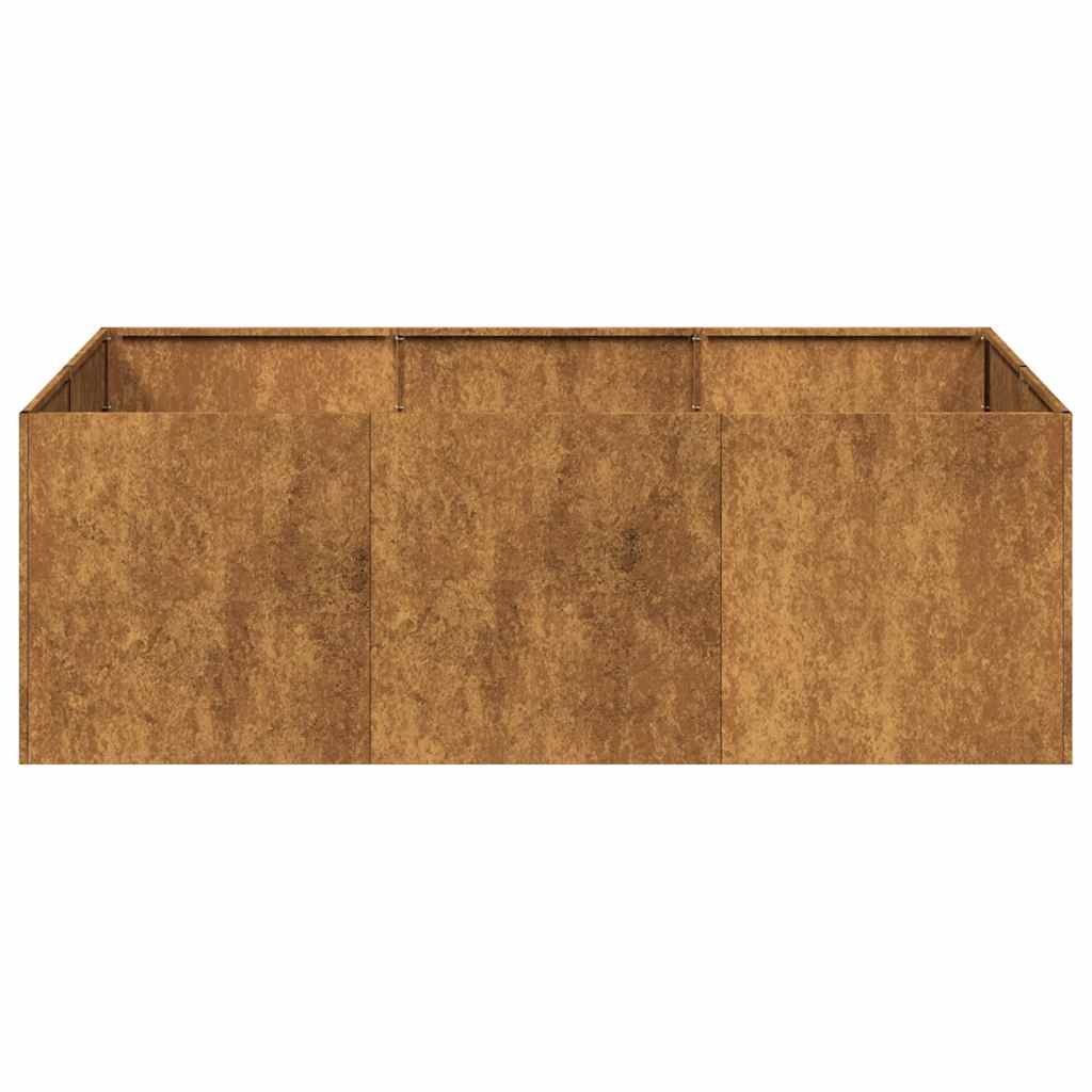 VidaXL Plantenbak roestig 120x80x40 cm weervast staal