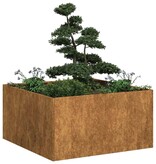 VidaXL Plantenbak roestig 80x80x40 cm weervast staal