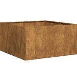 VidaXL Plantenbak roestig 80x80x40 cm weervast staal