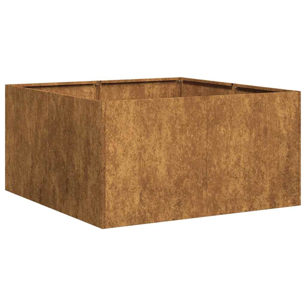 VidaXL Plantenbak roestig 80x80x40 cm weervast staal