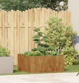 VidaXL Plantenbak roestig 80x80x40 cm weervast staal