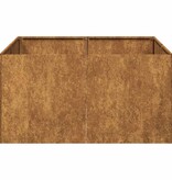 VidaXL Plantenbak roestig 80x80x40 cm weervast staal