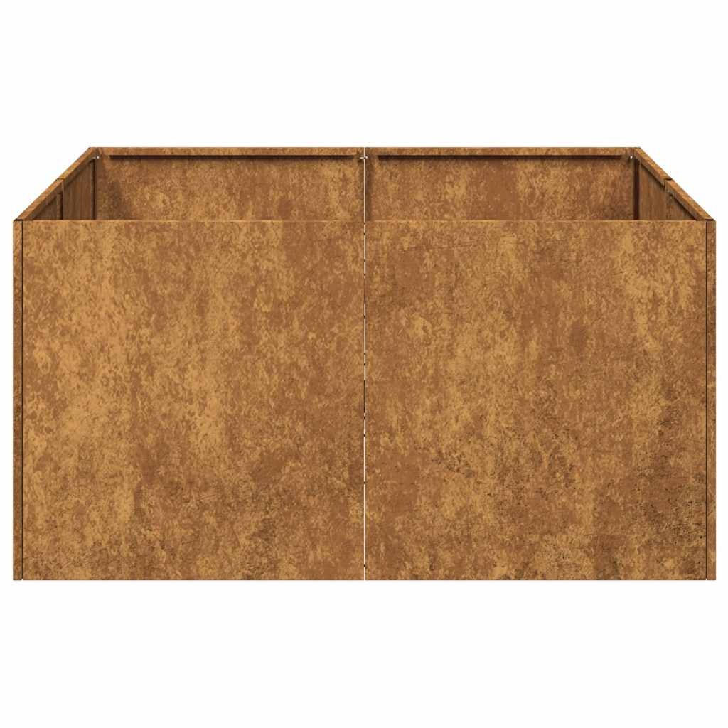 VidaXL Plantenbak roestig 80x80x40 cm weervast staal