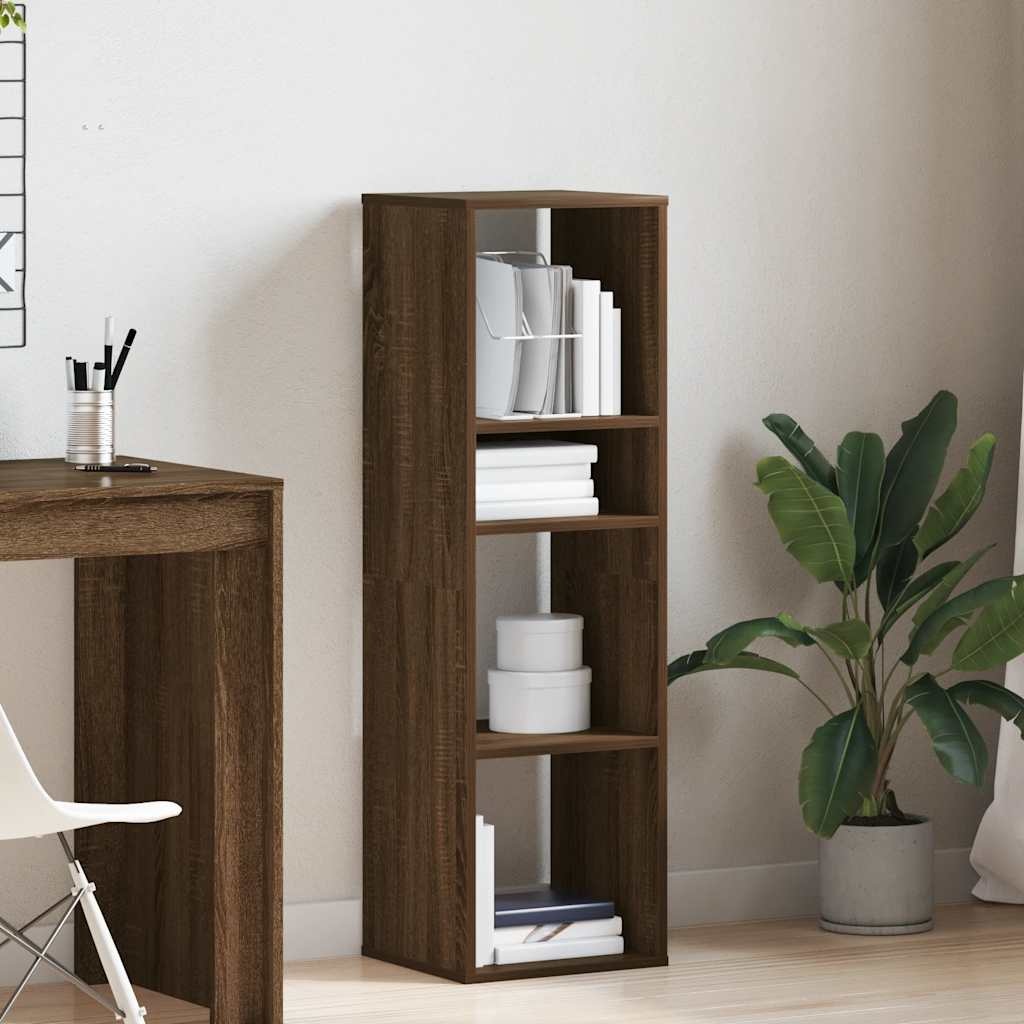 VidaXL Boekenkast 34x31x112 cm bewerkt hout bruin eikenkleur