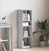 VidaXL Boekenkast 34x31x112 cm bewerkt hout grijs sonoma eikenkleurig