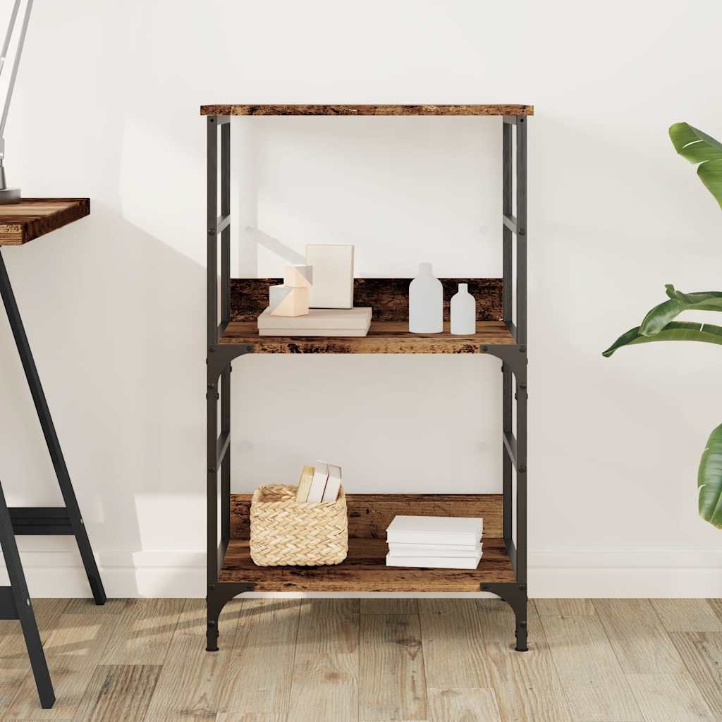 VidaXL Boekenkast 50x33x82 cm bewerkt hout oud houtkleurig